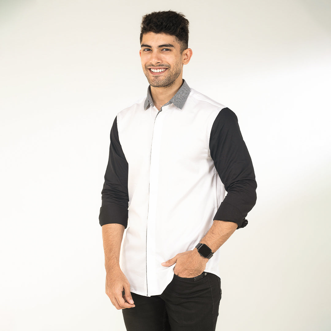 Mono B Linen-Blend Button Down Shirt